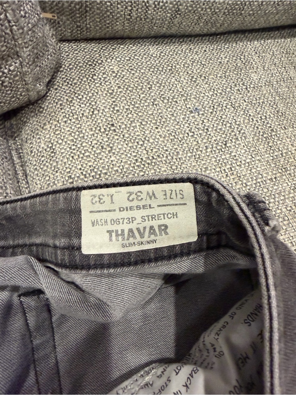 Diesel Men's Black/Grey Skinny Distressed Jeans - Picture 3 of 9